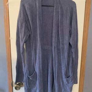 Barefoot Dreams Women's Open-Front Cozy Cardigan Sweater - Blue
